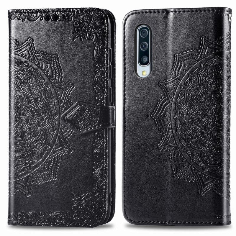 Obudowa Samsung Galaxy A50 Szary Czarny Mandala W Średnim Wieku