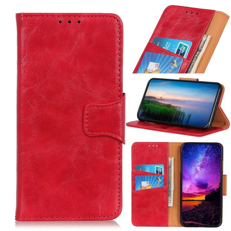 Etui Folio Samsung Galaxy A20e Czerwony Czarny Dwustronna Klapka Magnetyczna