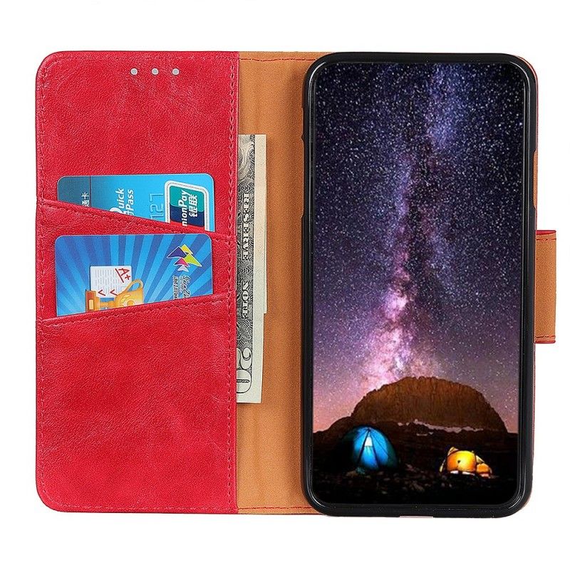 Etui Folio Samsung Galaxy A20e Czerwony Czarny Dwustronna Klapka Magnetyczna