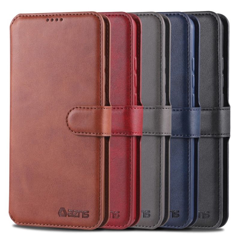 Etui Folio Samsung Galaxy A20e Czerwony Czarny Retro Azns