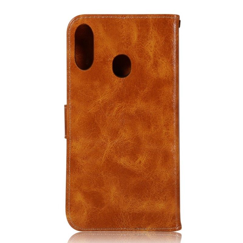 Etui Folio Samsung Galaxy A20e Czerwony Szary Efekt Skóry W Stylu Vintage Z Paskiem Etui Ochronne