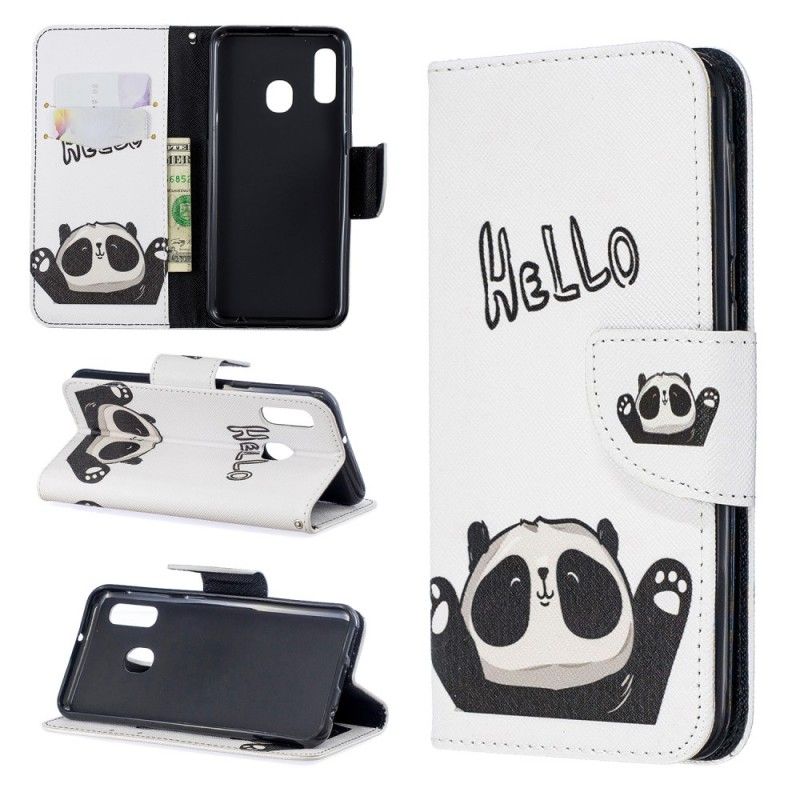 Etui Folio Samsung Galaxy A20e Cześć Panda