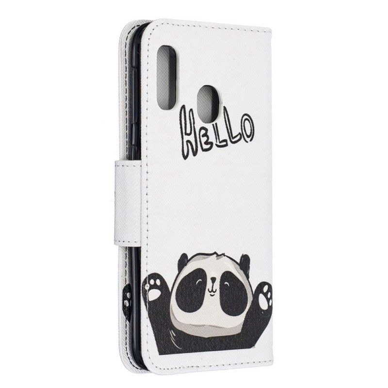 Etui Folio Samsung Galaxy A20e Cześć Panda