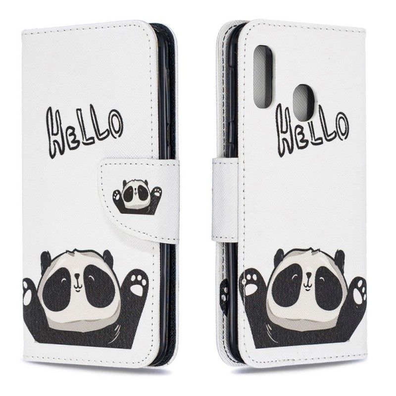 Etui Folio Samsung Galaxy A20e Cześć Panda