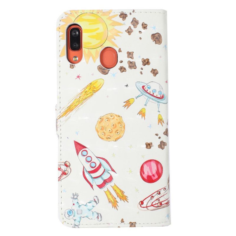 Etui Folio Samsung Galaxy A20e Galaktyka I Rakieta