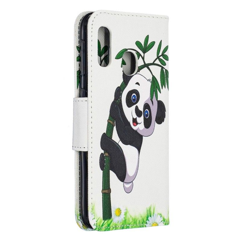 Etui Folio Samsung Galaxy A20e Panda Na Bambusie