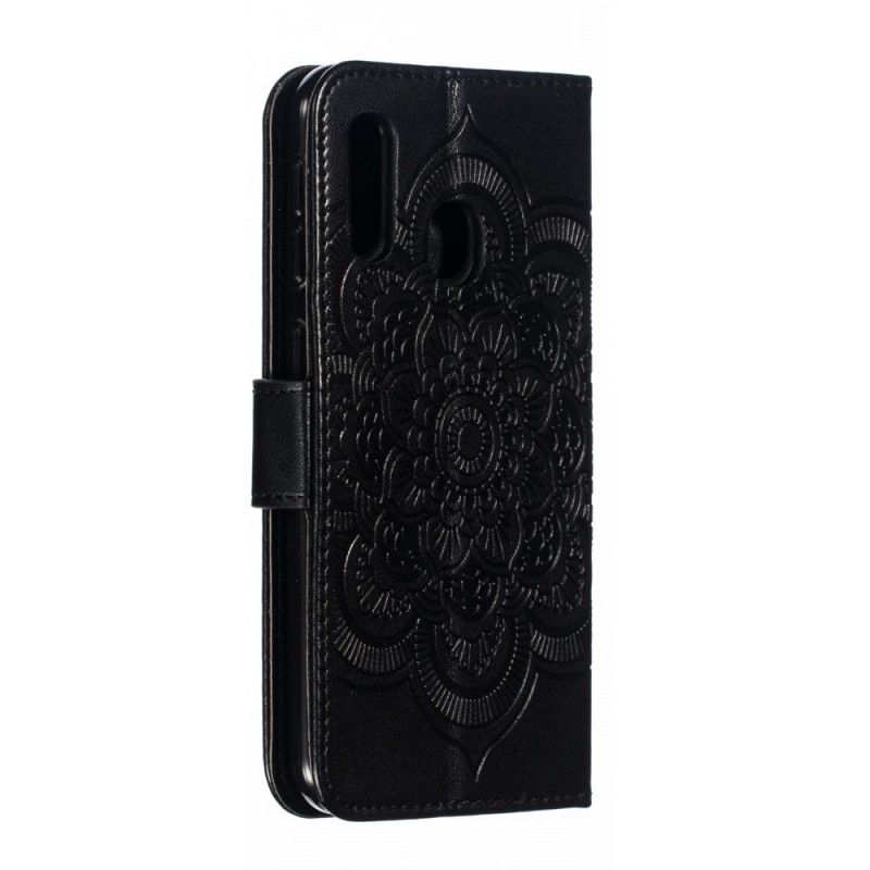 Etui Folio Samsung Galaxy A20e Szary Czarny Cała Mandala