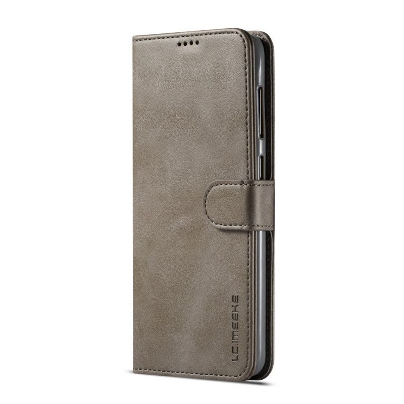 Etui Folio Samsung Galaxy A20e Szary Czarny Efekt Skóry Lcimeeke Etui Ochronne