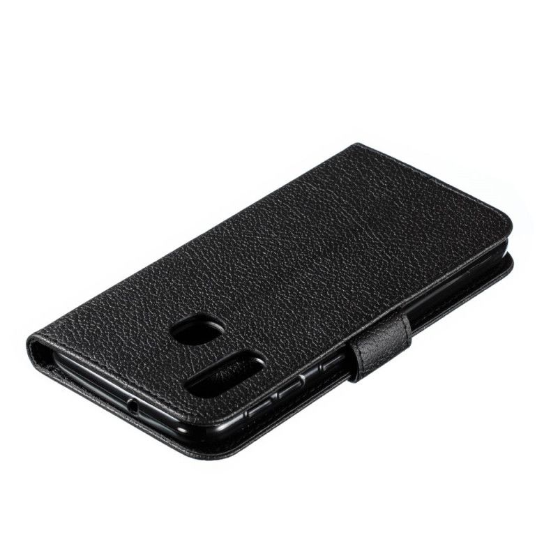 Etui Folio Samsung Galaxy A20e Szary Czarny Żyj Swoim Marzeniem Imitacja Skóry Etui Ochronne