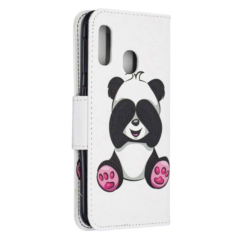 Etui Folio Samsung Galaxy A20e Zabawna Panda Etui Ochronne