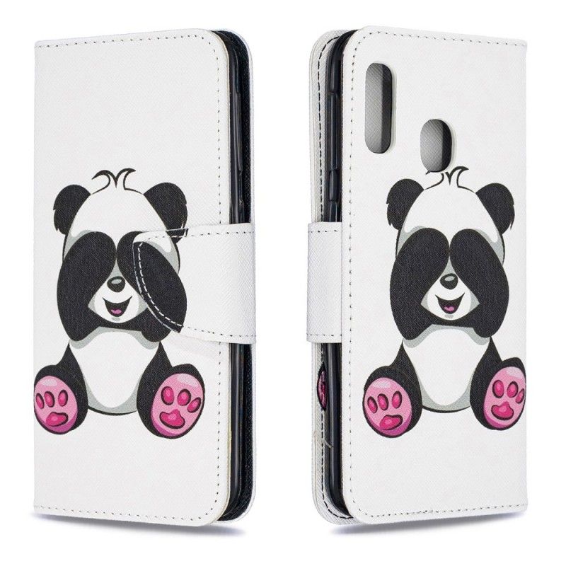 Etui Folio Samsung Galaxy A20e Zabawna Panda Etui Ochronne