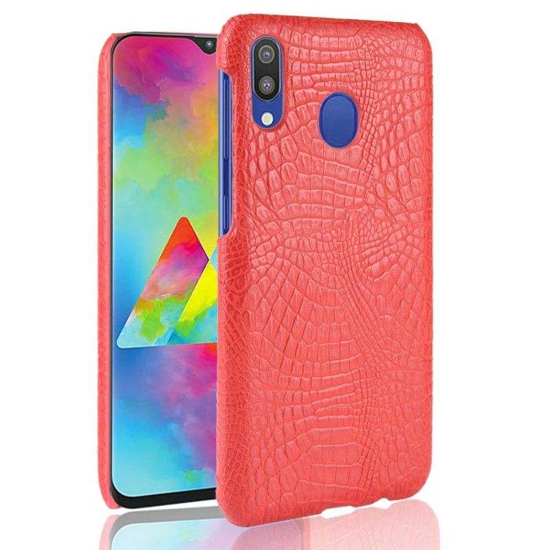 Etui Samsung Galaxy A20e Biały Czarny Efekt Skóry Krokodyla