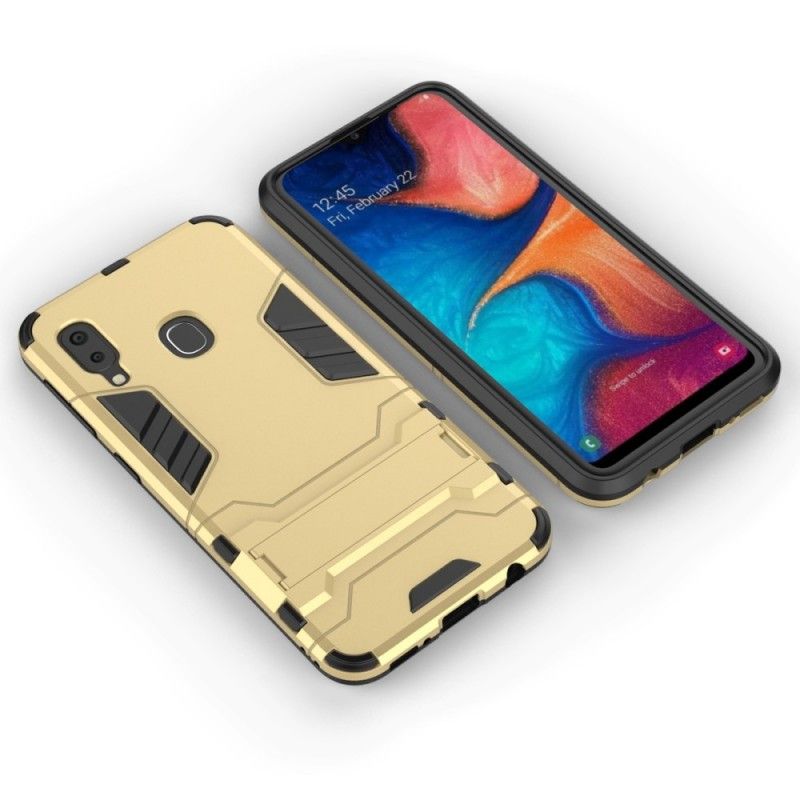 Etui Samsung Galaxy A20e Czerwony Czarny Mocny Język