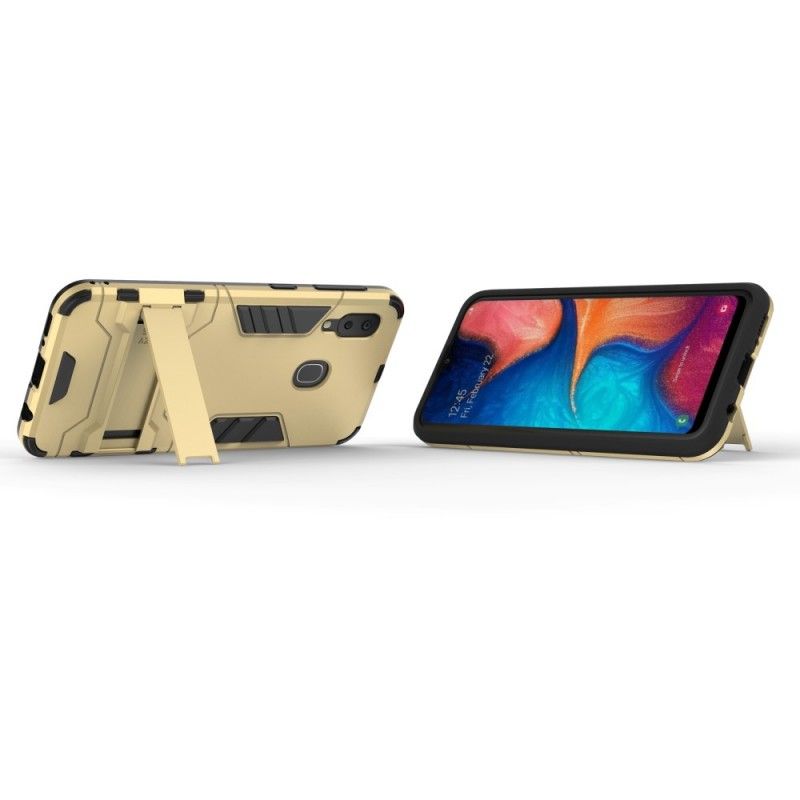 Etui Samsung Galaxy A20e Czerwony Czarny Mocny Język