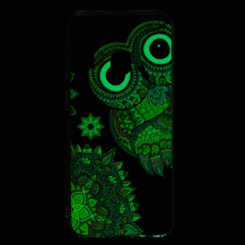 Etui Samsung Galaxy A20e Fluorescencyjna Sowa Mandala Etui Ochronne