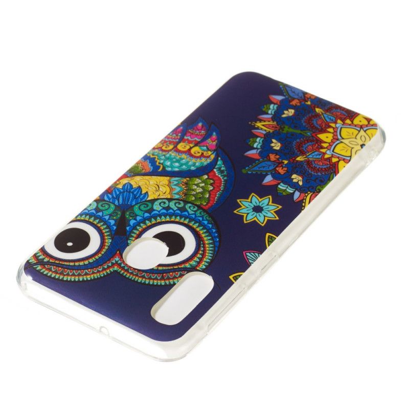 Etui Samsung Galaxy A20e Fluorescencyjna Sowa Mandala Etui Ochronne