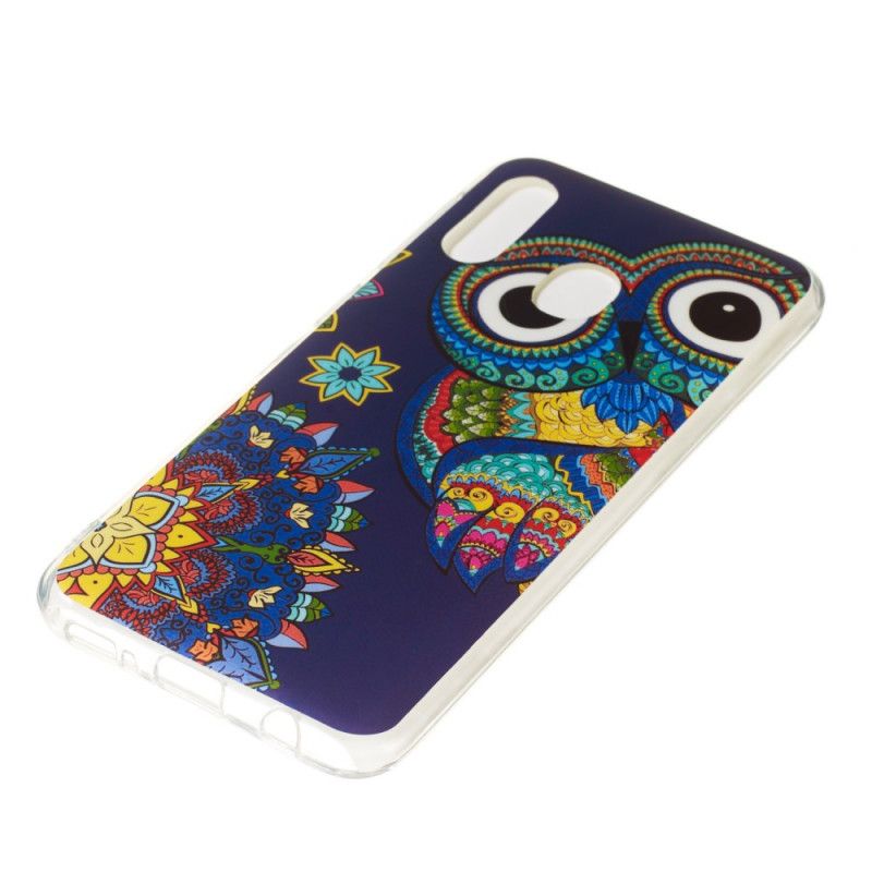 Etui Samsung Galaxy A20e Fluorescencyjna Sowa Mandala Etui Ochronne