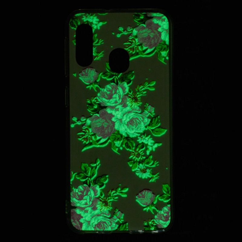 Etui Samsung Galaxy A20e Fluorescencyjne Kwiaty Wolności Etui Ochronne