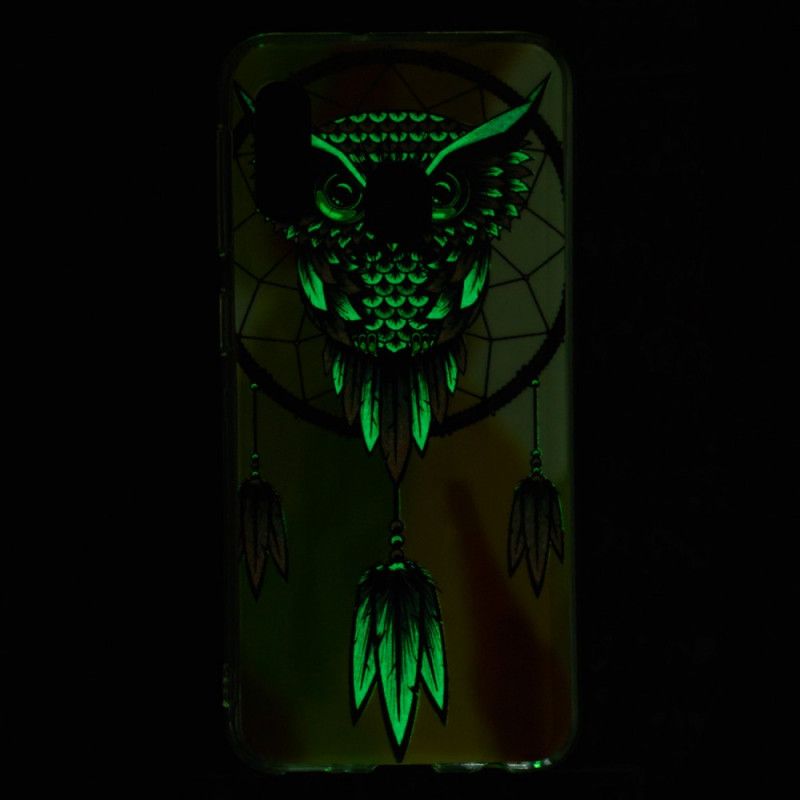 Etui Samsung Galaxy A20e Fluorescencyjny Łapacz Snów Sowa Etui Ochronne