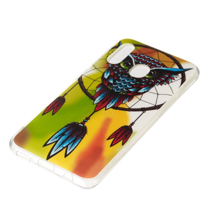 Etui Samsung Galaxy A20e Fluorescencyjny Łapacz Snów Sowa Etui Ochronne