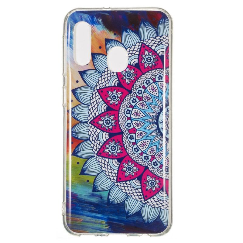 Etui Samsung Galaxy A20e Mandala W Kolorze Fluorescencyjnym