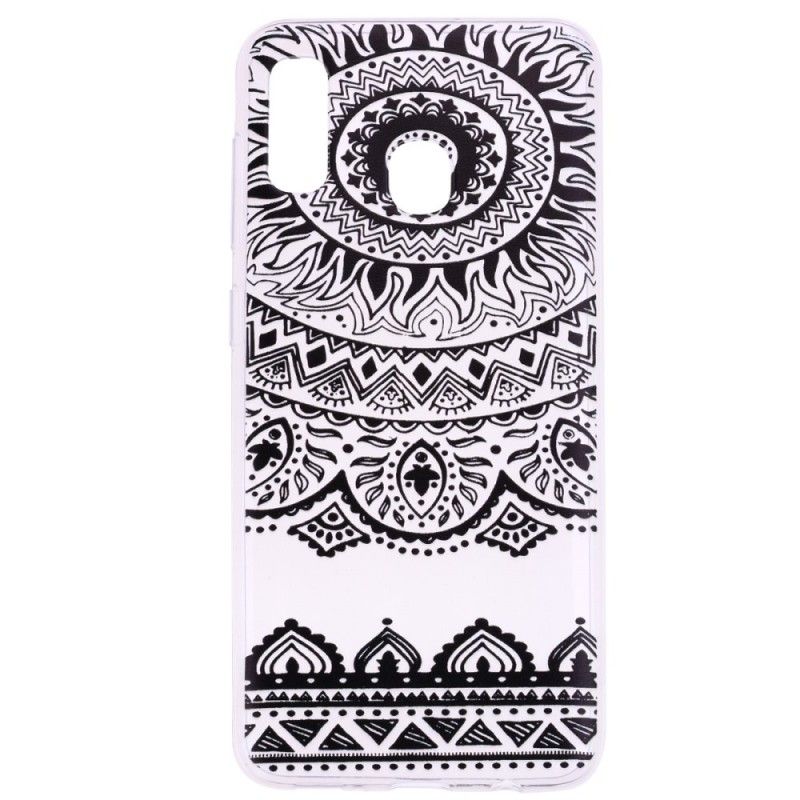 Etui Samsung Galaxy A20e Przezroczysta Mandala Kwiatowa Etui Ochronne