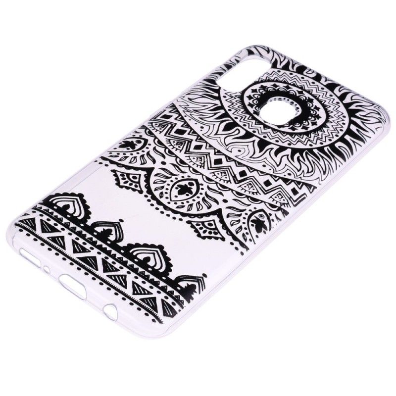 Etui Samsung Galaxy A20e Przezroczysta Mandala Kwiatowa Etui Ochronne