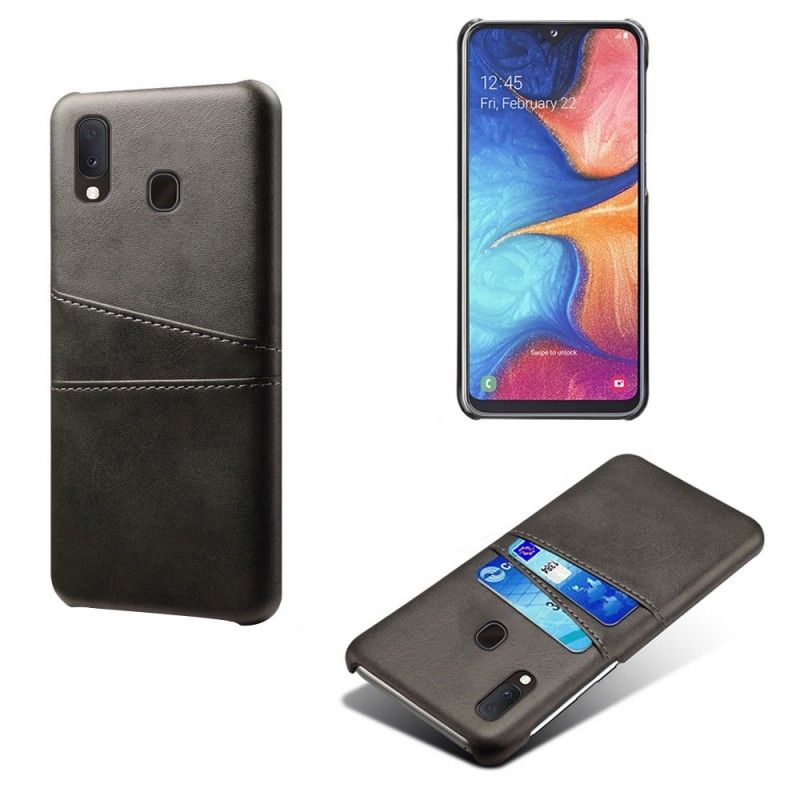 Etui Samsung Galaxy A20e Szary Czarny Posiadacz Karty Etui Ochronne