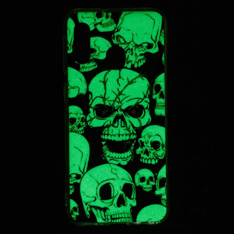 Etui Samsung Galaxy A20e Uwaga Fluorescencyjne Czaszki Etui Ochronne