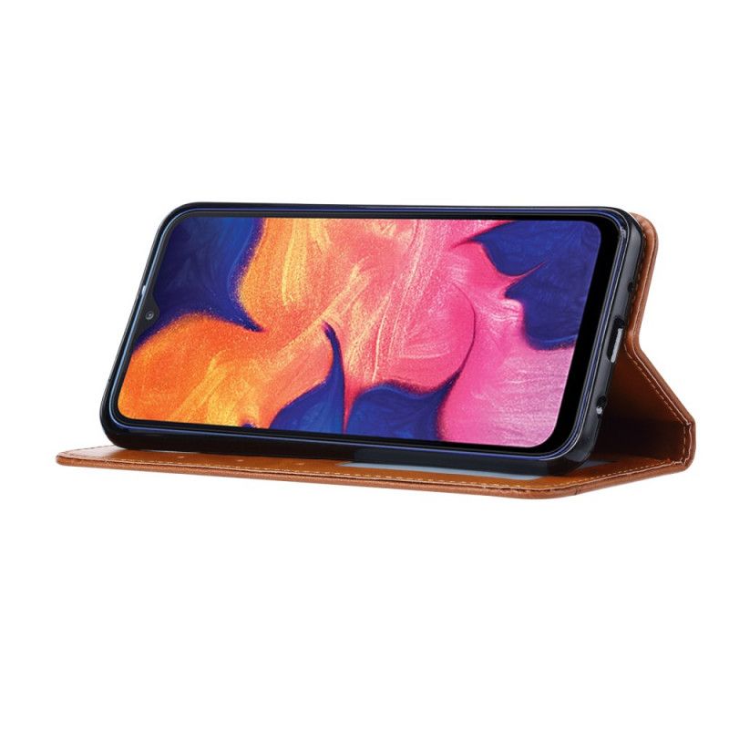 Flip Kotelot Samsung Galaxy A20e Czerwony Czarny Etui Na Karty Ze Sztucznej Skóry Etui Ochronne