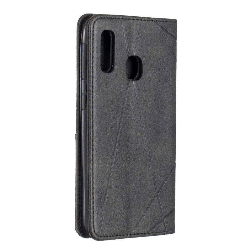 Flip Kotelot Samsung Galaxy A20e Szary Czarny Styl Artysty