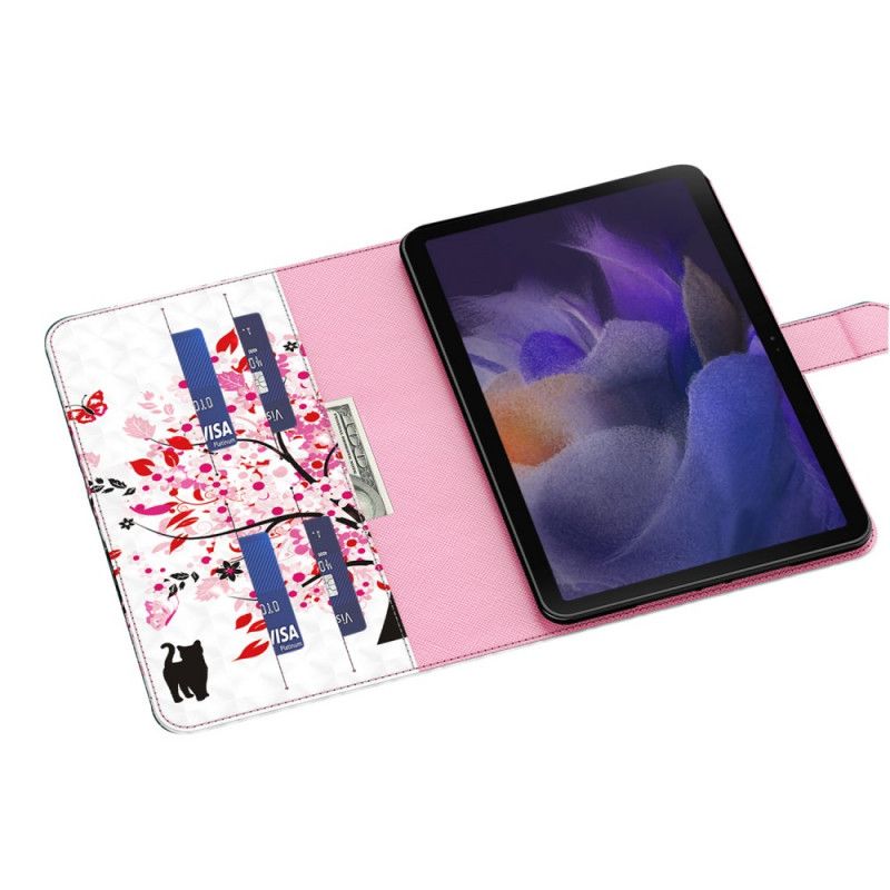 Etui Folio Samsung Galaxy Tab A8 (2021) Drzewo I Kot