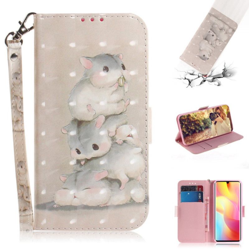 Etui Folio Xiaomi Mi Note 10 Lite Chomiki W Stringach Etui Ochronne