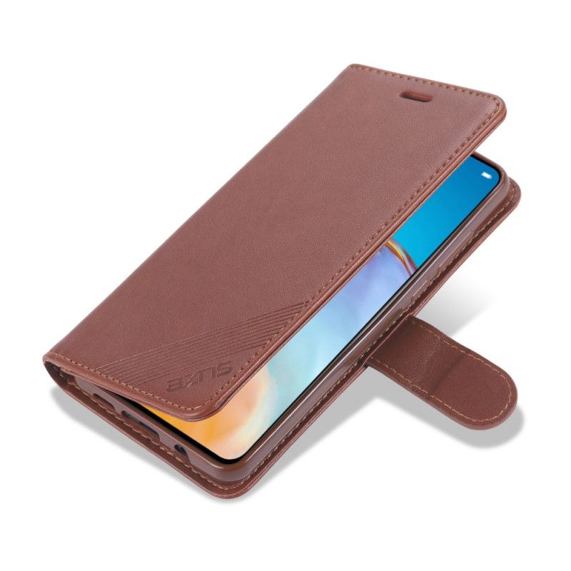 Etui Folio Xiaomi Mi Note 10 Lite Czerwony Czarny Azns Imitacja Skóry Etui Ochronne