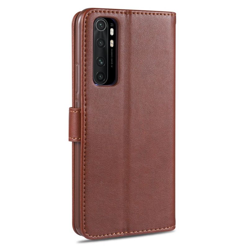 Etui Folio Xiaomi Mi Note 10 Lite Czerwony Czarny Azns Imitacja Skóry Etui Ochronne