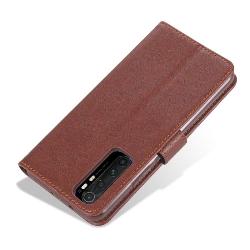 Etui Folio Xiaomi Mi Note 10 Lite Czerwony Czarny Azns Imitacja Skóry Etui Ochronne