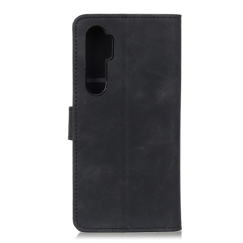 Etui Folio Xiaomi Mi Note 10 Lite Czerwony Czarny Mata Z Efektem Skóry W Stylu Vintage Khazneh