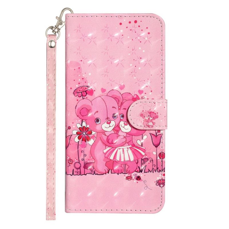 Etui Folio Xiaomi Mi Note 10 Lite Pluszowe Pluszowe Misie Z Paskiem Etui Ochronne