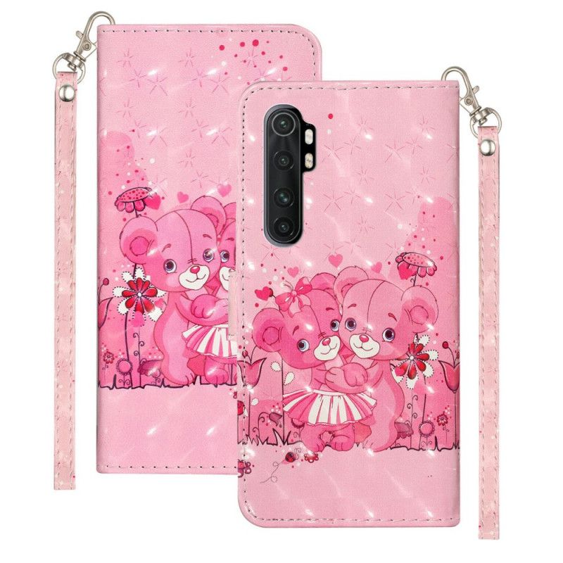 Etui Folio Xiaomi Mi Note 10 Lite Pluszowe Pluszowe Misie Z Paskiem Etui Ochronne