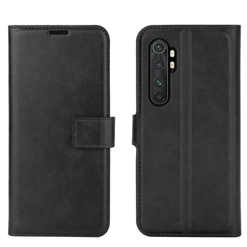 Etui Folio Xiaomi Mi Note 10 Lite Szary Czarny Wyjątkowo Smukły Efekt Skóry