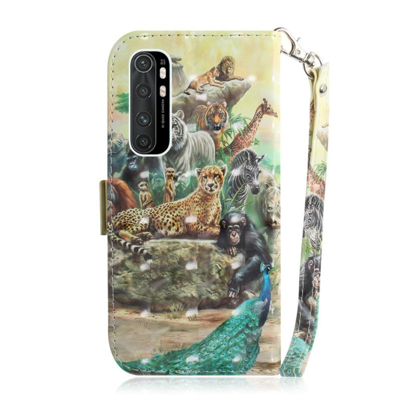 Etui Folio Xiaomi Mi Note 10 Lite Zwierzęta Safari W Stringach Etui Ochronne