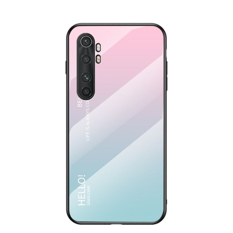 Etui Xiaomi Mi Note 10 Lite Biały Czarny Witam Szkło Hartowane