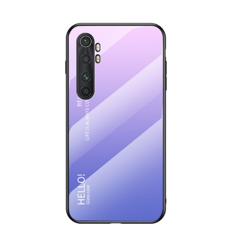 Etui Xiaomi Mi Note 10 Lite Biały Czarny Witam Szkło Hartowane