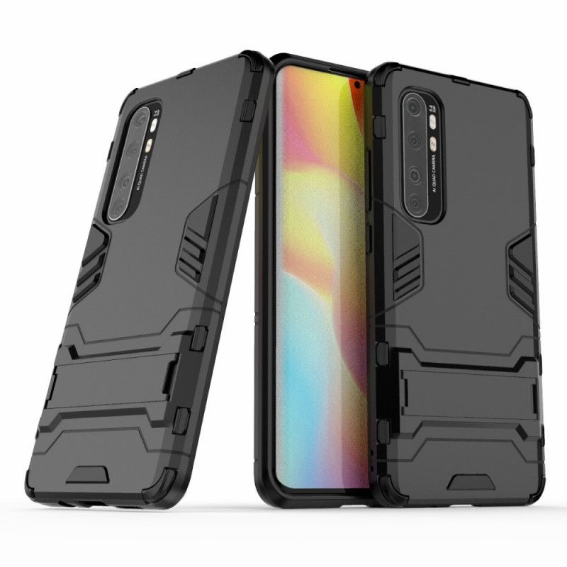 Etui Xiaomi Mi Note 10 Lite Czerwony Czarny Bardzo Wytrzymały Język