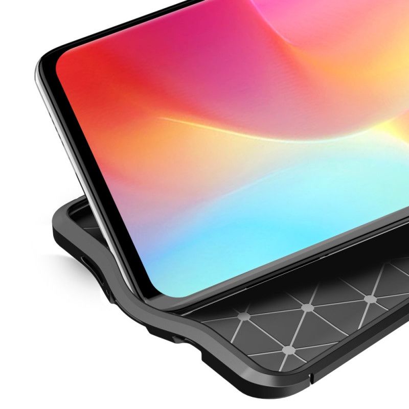 Etui Xiaomi Mi Note 10 Lite Czerwony Czarny Efekt Skóry Z Podwójną Linią Liczi Etui Ochronne