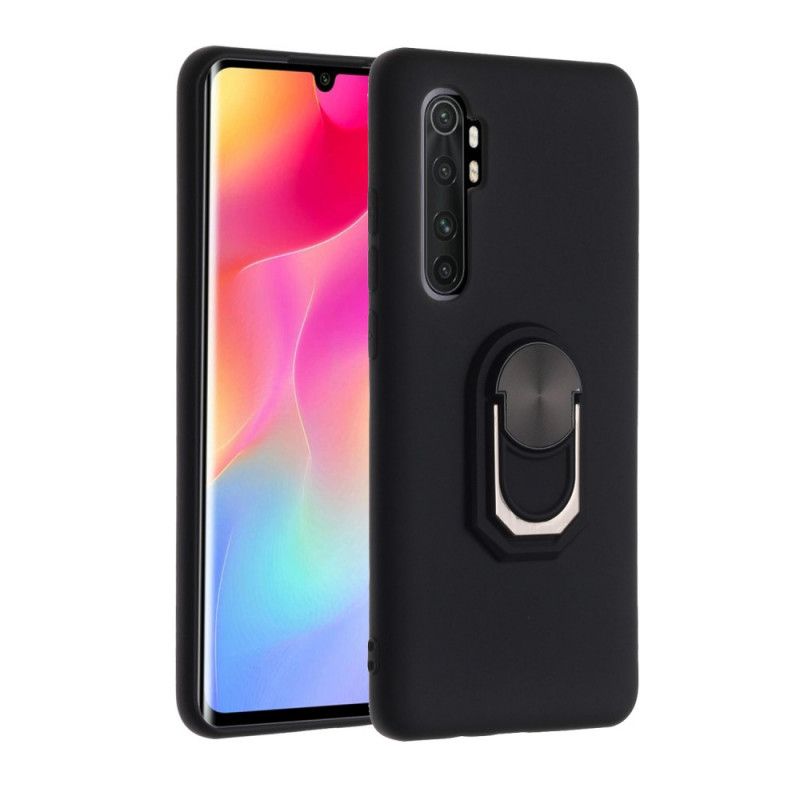 Etui Xiaomi Mi Note 10 Lite Czerwony Czarny Metalizowany Wspornik Pierścieniowy