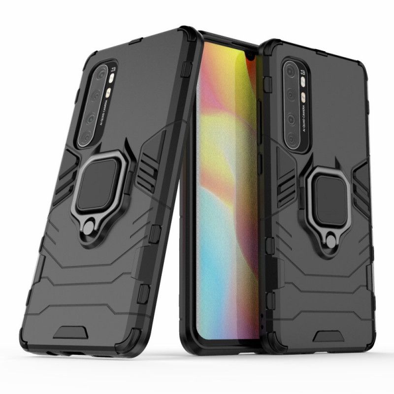 Etui Xiaomi Mi Note 10 Lite Czerwony Czarny Pierścień Oporowy Etui Ochronne