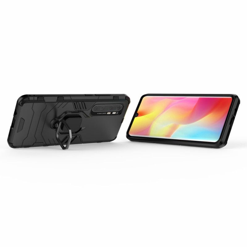 Etui Xiaomi Mi Note 10 Lite Czerwony Czarny Pierścień Oporowy Etui Ochronne