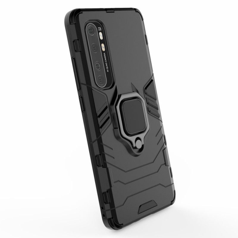 Etui Xiaomi Mi Note 10 Lite Czerwony Czarny Pierścień Oporowy Etui Ochronne