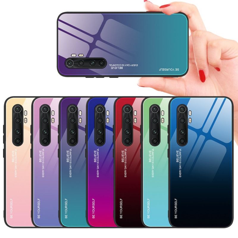 Etui Xiaomi Mi Note 10 Lite Magenta Czerwony Bądź Sobą Hartowane Szkło Etui Ochronne